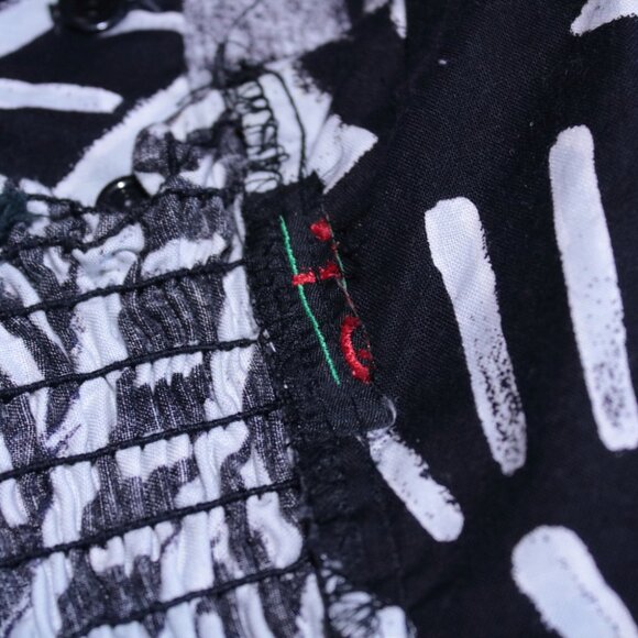 Vintage 80s Black and White Geometric Abstract Bustier Corset Top XXS *last chan - Picture 5 of 6